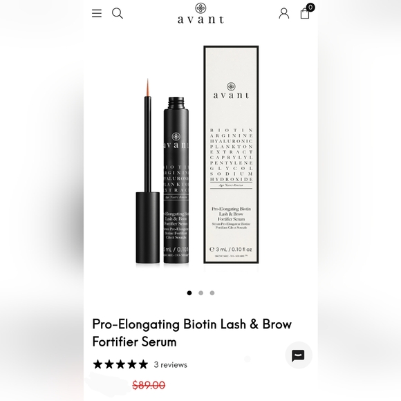 AVANT SKINCARE Pro-Elongating Biotin Lash & Brow Fortifier Serum - Picture 2 of 14